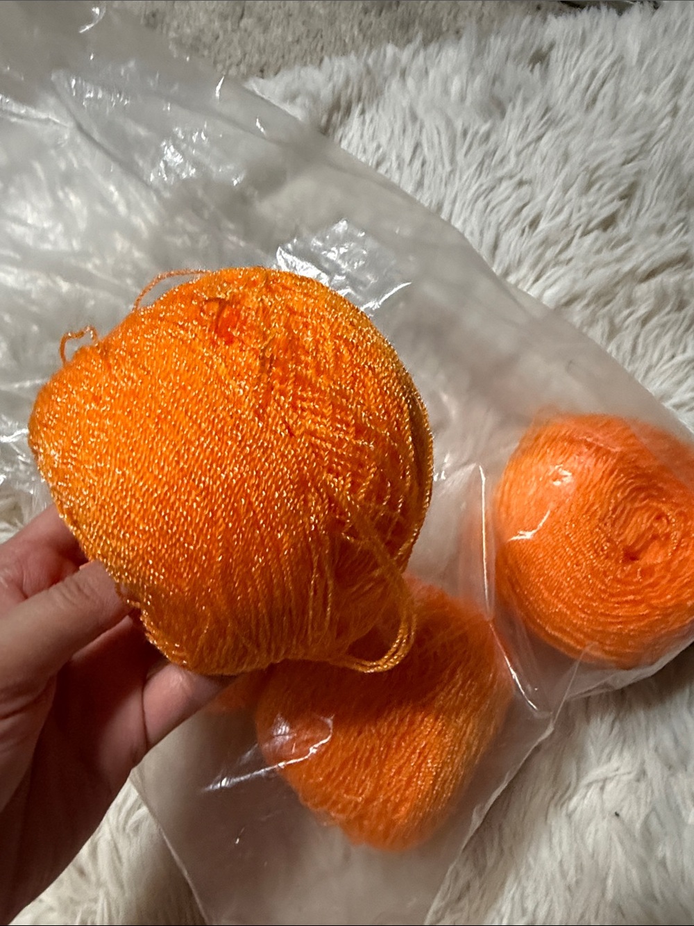 Bright Orange Decorative Yarn Bundle - Home Accents